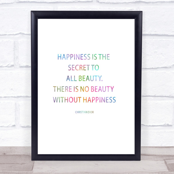 Christian Dior Secret To Beauty Rainbow Quote Print