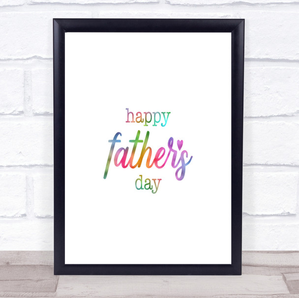 Fathers Day Rainbow Quote Print