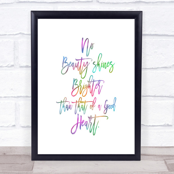 Good Heart Rainbow Quote Print