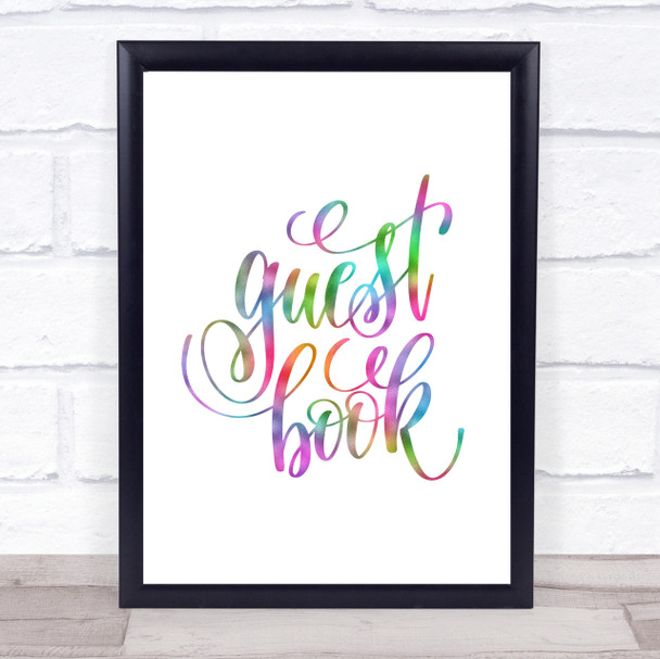 Guest Book Rainbow Quote Print
