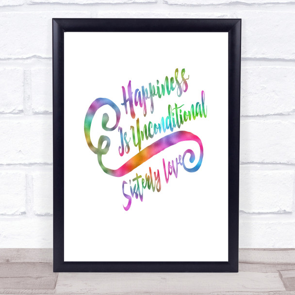 Happiness Is Rainbow Quote Print