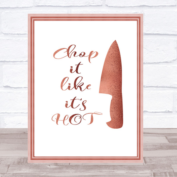 Knife Quote Print Poster Rose Gold Wall Art