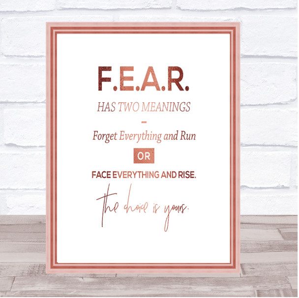 Forget Everything Quote Print Poster Rose Gold Wall Art