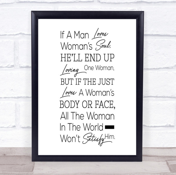If A Man Loves Quote Print Poster Typography Word Art Picture