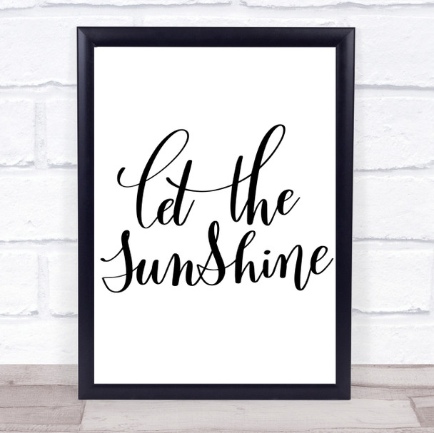 Let The Sunshine Quote Print Poster Typography Word Art Picture