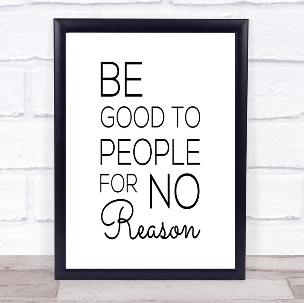 Be Good Quote Print Poster Typography Word Art Picture