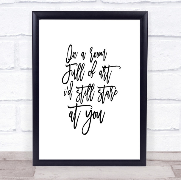 Room Full Of Art Quote Print Poster Typography Word Art Picture