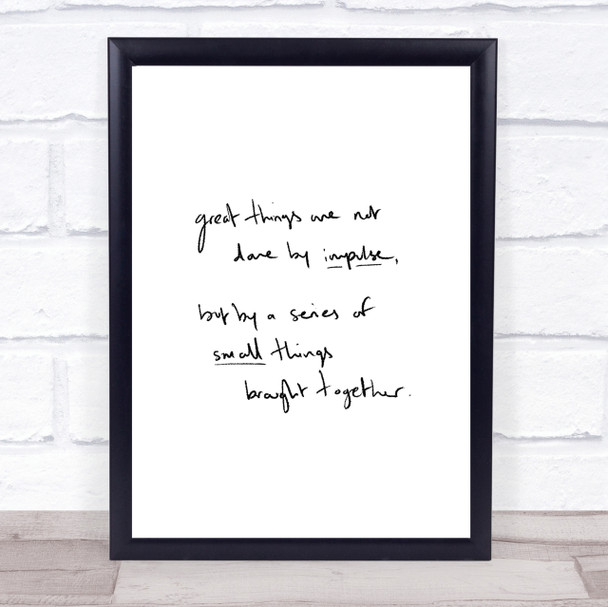 Small Things Together Quote Print Poster Typography Word Art Picture