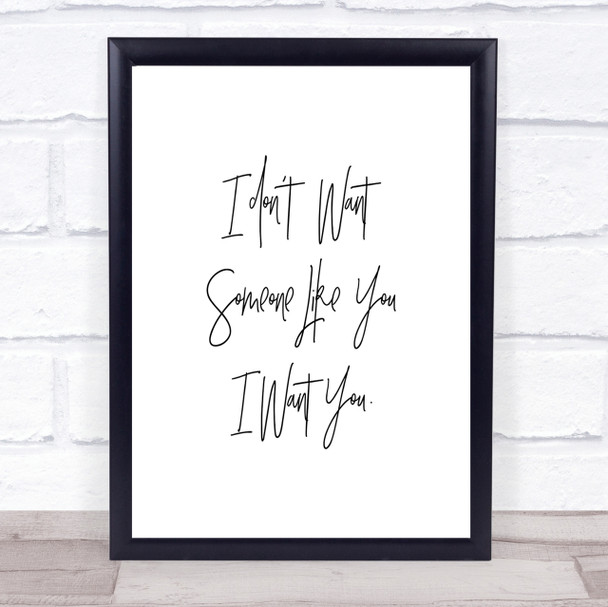 Someone Like You Quote Print Poster Typography Word Art Picture