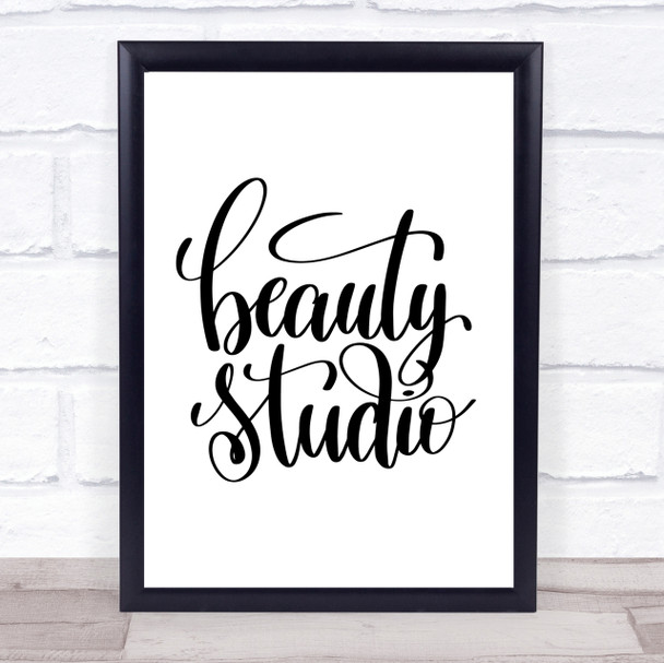 Beauty Studio Quote Print Poster Typography Word Art Picture