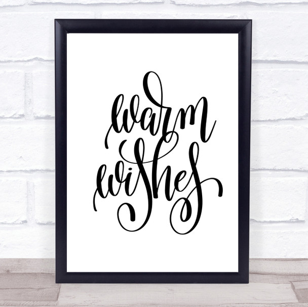 Warm Wishes Quote Print Poster Typography Word Art Picture