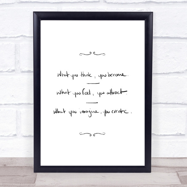 What You Attract Quote Print Poster Typography Word Art Picture