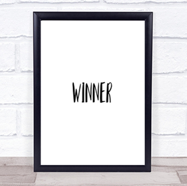 Win Quote Print Poster Typography Word Art Picture