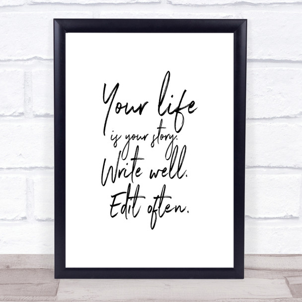 Your Life Quote Print Poster Typography Word Art Picture