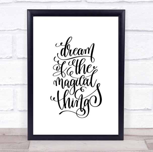 Christmas Dream Magical Quote Print Poster Typography Word Art Picture