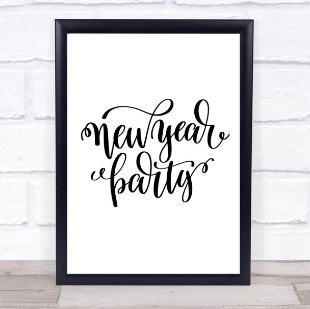 Christmas New Year Party Quote Print Poster Typography Word Art Picture