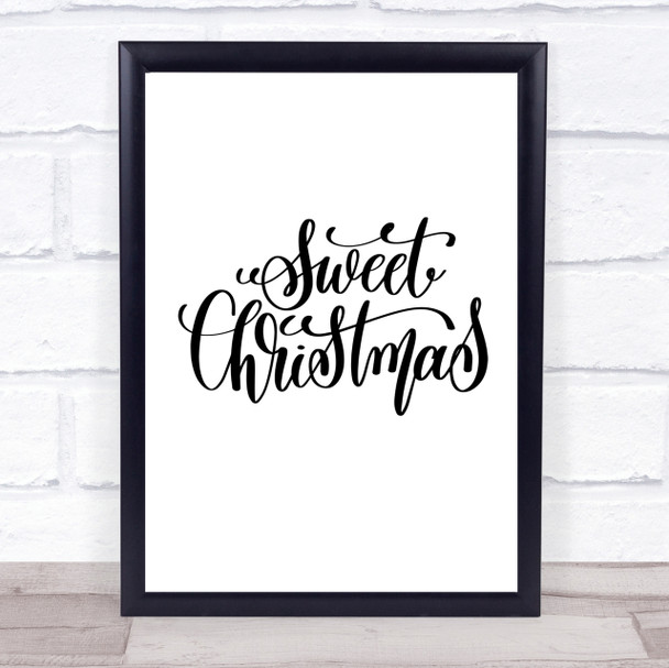 Christmas Sweet Xmas Quote Print Poster Typography Word Art Picture