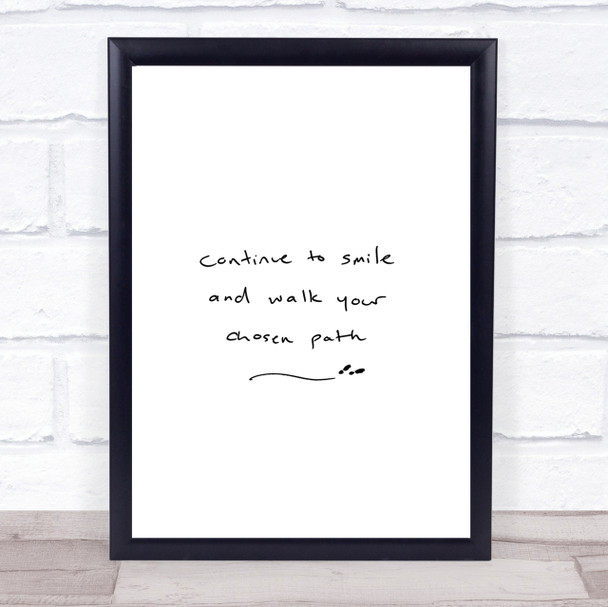 Continue To Smile Quote Print Poster Typography Word Art Picture
