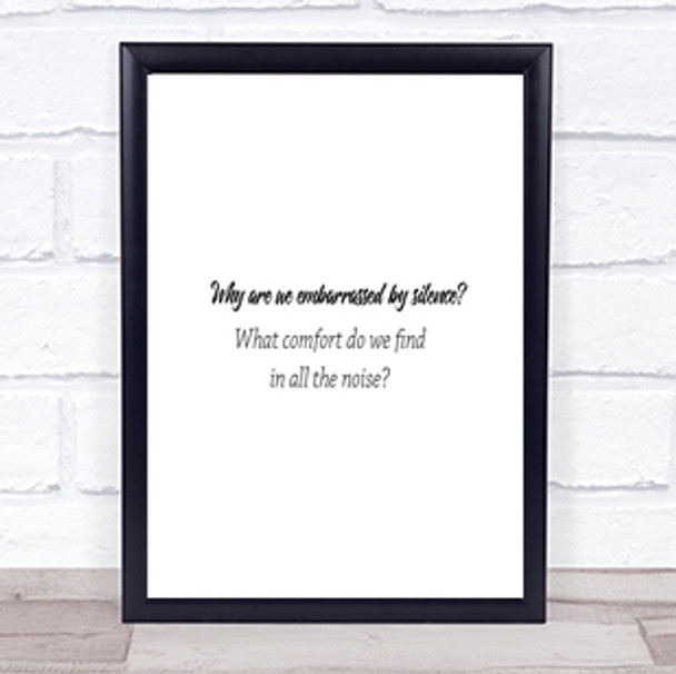 All The Noise Quote Print Poster Typography Word Art Picture
