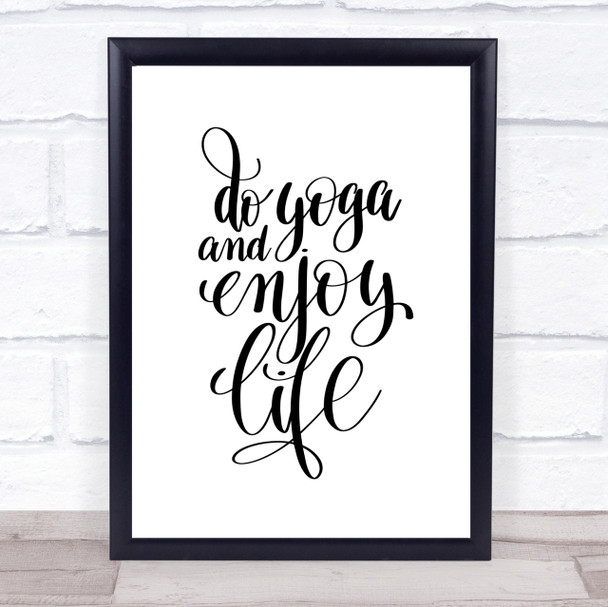 Do Yoga Quote Print Poster Typography Word Art Picture