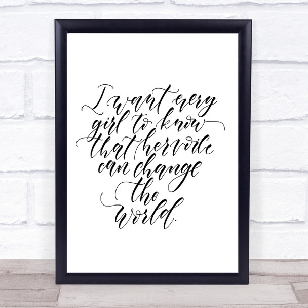 Every Girl Quote Print Poster Typography Word Art Picture