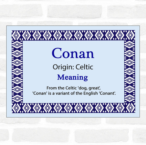 Conan Name Meaning Blue Certificate