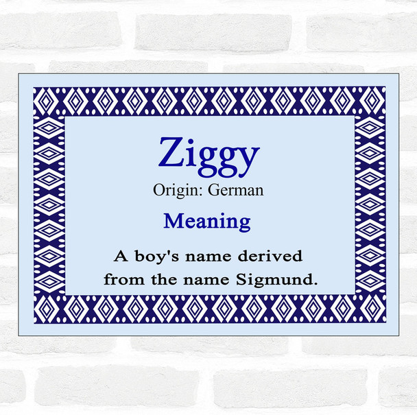 Ziggy Name Meaning Blue Certificate