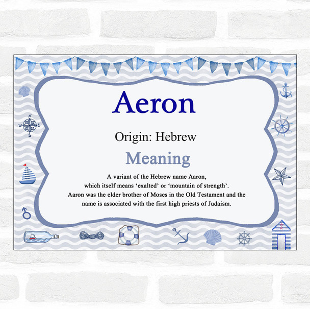 Aeron Name Meaning Nautical Certificate