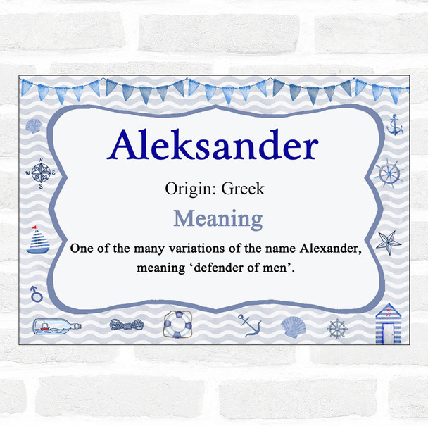 Aleksander Name Meaning Nautical Certificate