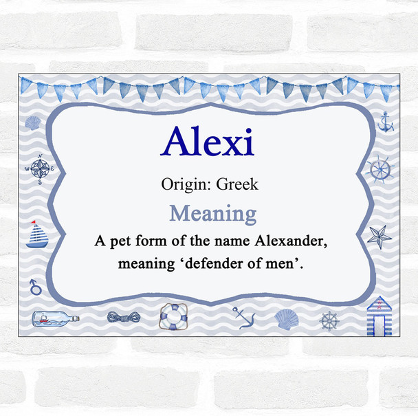 Alexi Name Meaning Nautical Certificate