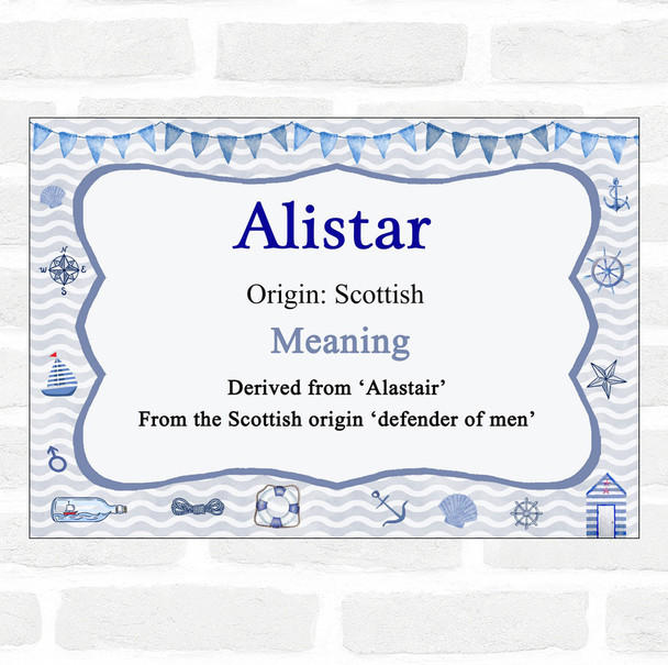 Alistar Name Meaning Nautical Certificate