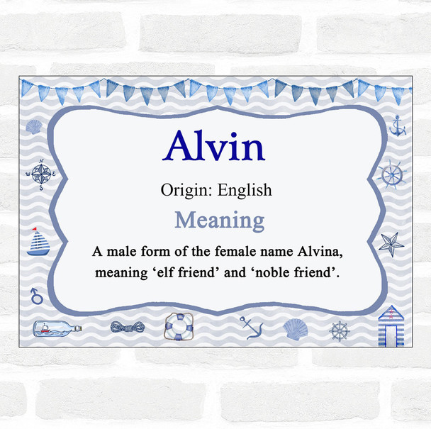 Alvin Name Meaning Nautical Certificate