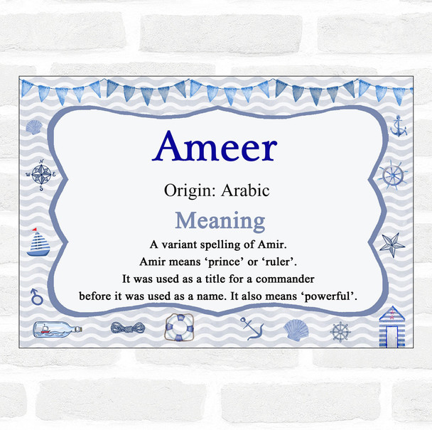 Ameer Name Meaning Nautical Certificate