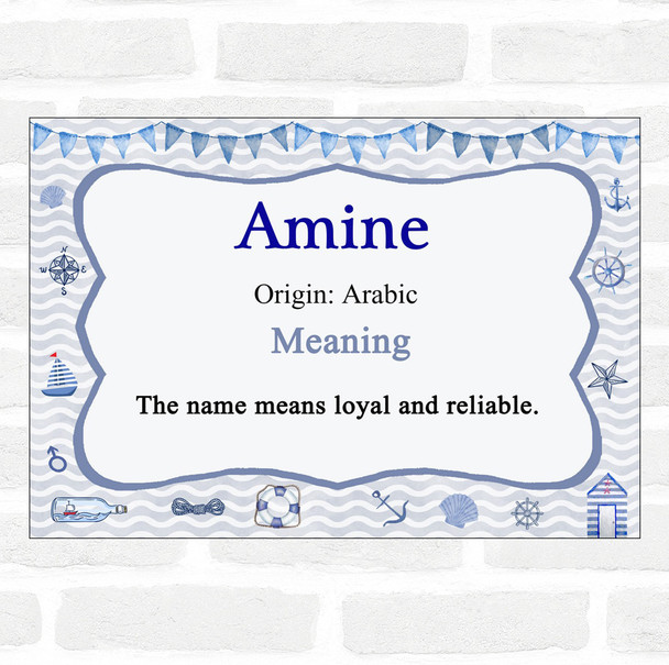 Amine Name Meaning Nautical Certificate