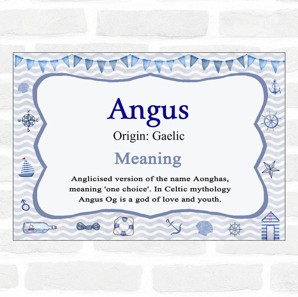 Angus Name Meaning Nautical Certificate