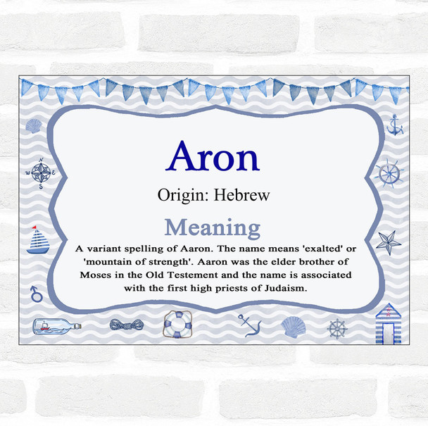 Aron Name Meaning Nautical Certificate