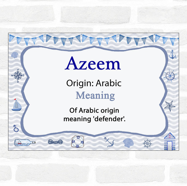 Azeem Name Meaning Nautical Certificate