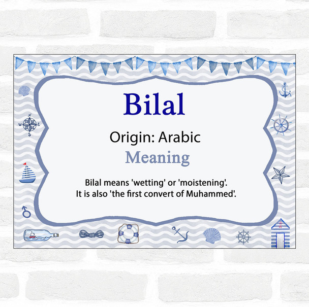 Bilal Name Meaning Nautical Certificate
