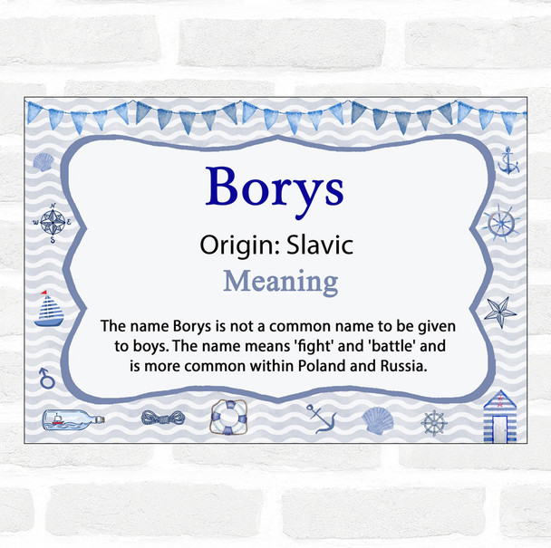 Borys Name Meaning Nautical Certificate