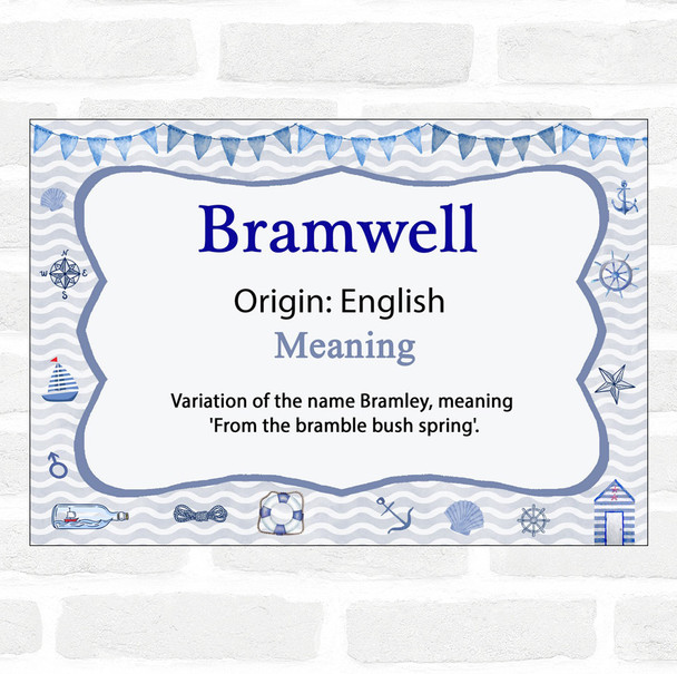 bramwell Name Meaning Nautical Certificate