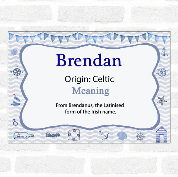 Brendan Name Meaning Nautical Certificate