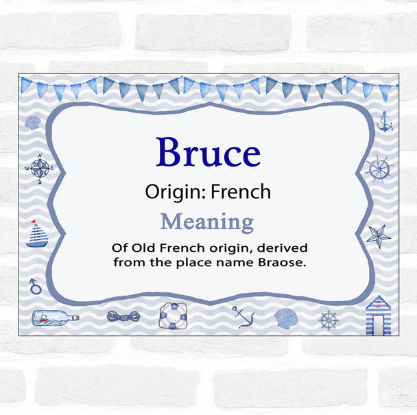 Bruce Name Meaning Nautical Certificate