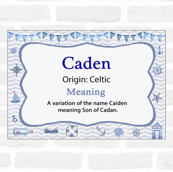 Caden Name Meaning Nautical Certificate