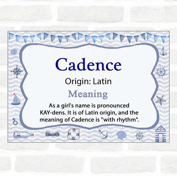 Cadence Name Meaning Nautical Certificate