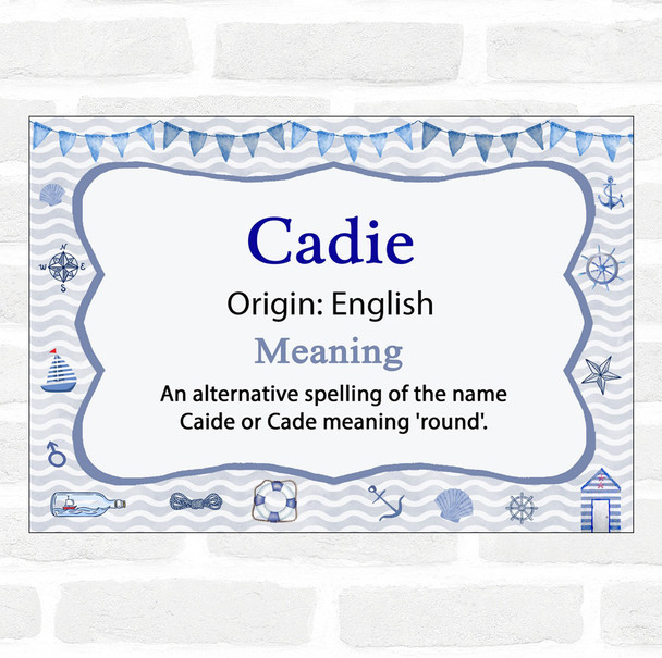 Cadie Name Meaning Nautical Certificate