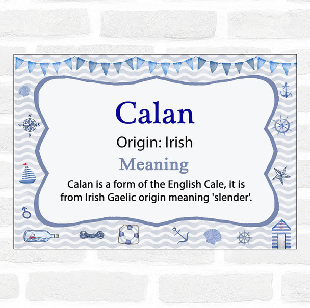 Calan Name Meaning Nautical Certificate