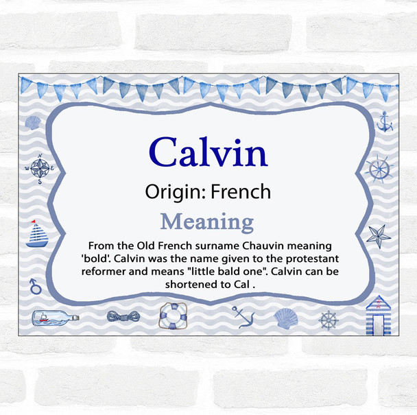 Calvin Name Meaning Nautical Certificate