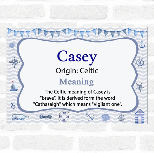 Casey Name Meaning Nautical Certificate