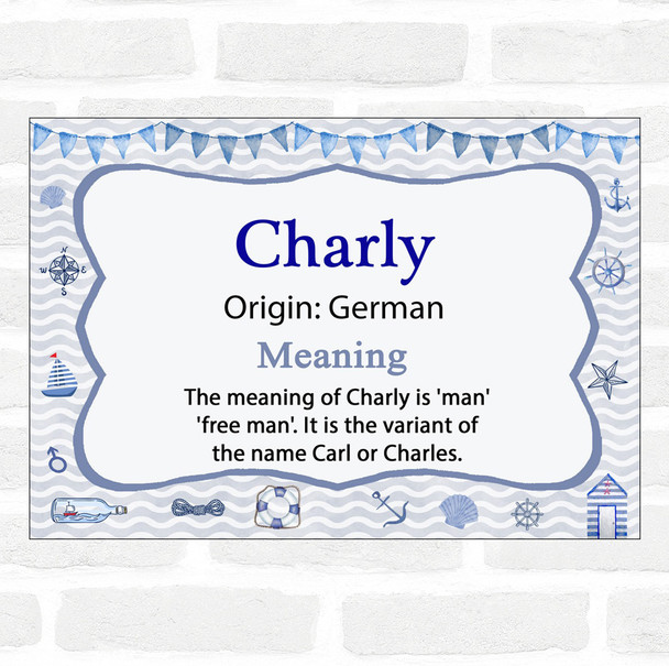 Charly Name Meaning Nautical Certificate