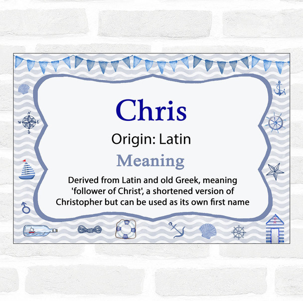 Chris Name Meaning Nautical Certificate